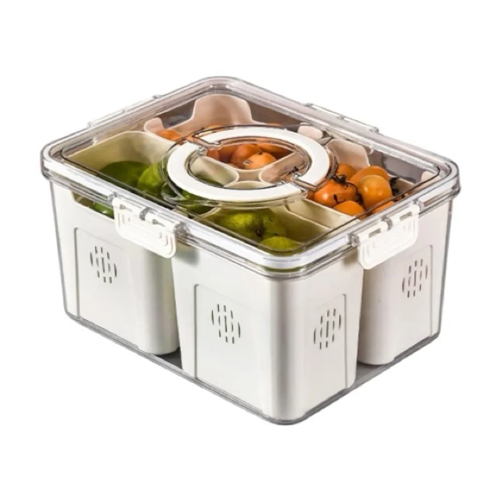 ✨BNWT - Large Clear Storage Organizer With Lids (4 Compartments)✨